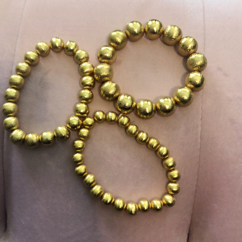 Textured gold bracelets
